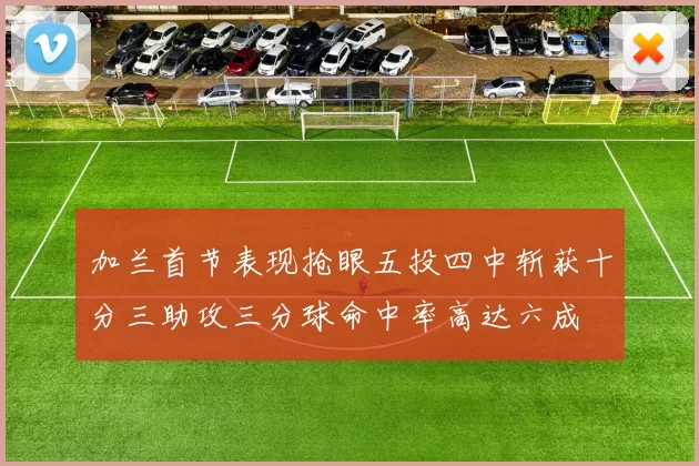 加兰首节表现抢眼五投四中斩获十分三助攻三分球命中率高达六成